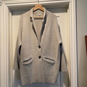 EUC Madewell gray cardigan sweater, sz L